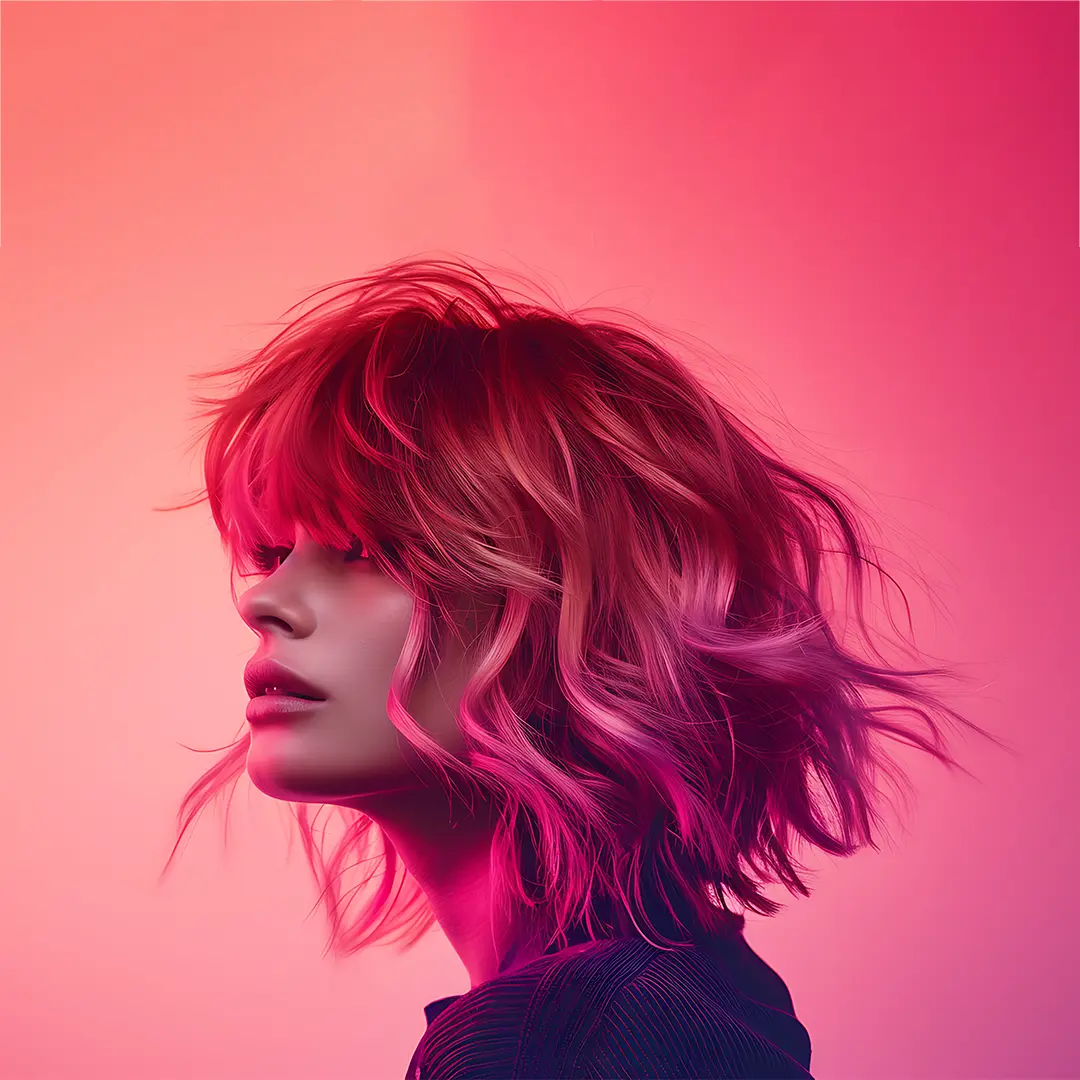 Pink hair-HAIR CUT FOR WOMEN